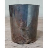 A George III silver beaker, later inscription and crest to sides, John Denzilow, London 1797, height