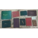A collection of friendship type autograph albums.