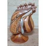 John Southworth Prescott (b1939), "Together", jewellery casket, marquetry inlaid mixed wood and