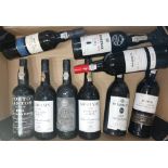 Nine bottles of assorted port including Grahams 1977 Vintage, Warre's, Navigators, Porto Santos