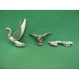 Three vehicle mascots to comprise: Leaping Jaguar - 8" long, bird of prey on a ball (possibly for