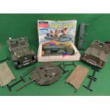 Quantity of loose and playworn Action Man items, some of which are perhaps useful for spare parts,