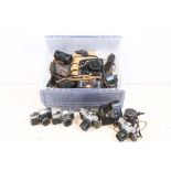 Collection of analogue cameras to include mostly Soviet film era 35mm SLR examples, lenses and