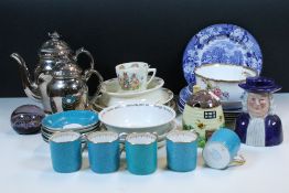 Collection of Royal Doulton Bunnykins, to include: a cup and saucer, eggcup, baby's bowl and others,