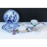 Collection of 18th century and later Chinese porcelain teawares, to comprise famille rose tea cup,