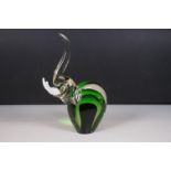 Shudehill decorative glass model elephant, in the Murano style approx. H 28cm (1)