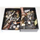 Collection of wristwatches including Casio, Bulova, Rotary, Timex, Swatch... etc...