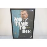 Poster for the James Bond film 'No Time To Die', 90.5 x 60cm, framed and glazed