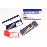 A small group of mixed collectables to include a boxed Waterman fountain pen, Sheaffer two pen