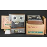 Hi-Fi - Eight vintage Sony items to include 3 x TC-377 (1 boxed), SQD-2020, SB-300 (boxed), SB-