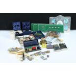 Seven sets from the John Pinches Limited 'The 100 greatest cars silver miniature collection' to