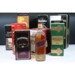 Collection of ten bottles of alcoholic spirits, to comprise primarily whiskies, Laphroaig, 10