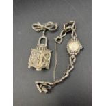 Two ladies cocktail watches one in silver and one brooch watch