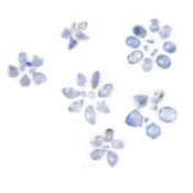 † 47 OVAL AND FANCY SHAPED BLUE SAPPHIRES, approximately 38.00cts total