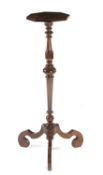 λ A WILLIAM AND MARY ROSEWOOD CANDLESTAND LATE 17TH CENTURY the threaded, detachable octagonal top