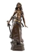 A FRENCH BRONZE FIGURE OF JUDITH BY LOUIS AUGUSTE MOREAU FRENCH (1855-1919), LATE 19TH / EARLY