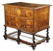 A RARE WILLIAM AND MARY KINGWOOD OYSTER VENEERED TABLE BOX OR LACE CHEST ATTRIBUTED TO THOMAS