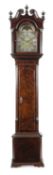 A GEORGE III MAHOGANY LONGCASE CLOCK THOMAS BREWER, DARLESTON the brass eight day movement