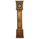 A WALNUT MINIATURE LONGCASE / GRANDMOTHER CLOCK JNO KAY, LONDON the brass thirty hour movement