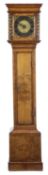 A WALNUT MINIATURE LONGCASE / GRANDMOTHER CLOCK JNO KAY, LONDON the brass thirty hour movement