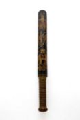 A RARE WILLIAM IV TRUNCHEON BOLTON, LANCASHIRE, C.1830 with a black ground and painted 'IV' above