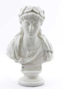 A REGENCY PLASTER BUST OF VIRGIL BY ROBERT SHOUT, HOLBORN, C.1820 modelled wearing a laurel wreath