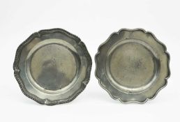 A PEWTER FIVE-LOBED DINNER PLATE LONDON, C.1785 mark of Richard Pitt and Edward Dadley, London, on