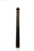 A GEORGE II TRUNCHEON MID-18TH CENTURY with a spherical finial above a painted band depicting the