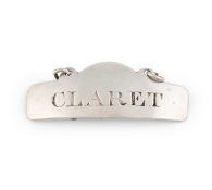 A George III Irish provincial silver wine label, by John Egan of Cork, with Dublin marks for 1812,