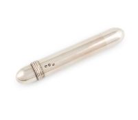 A George III provincial silver container, by Hampston and Prince, York circa 1795, cylindrical form,