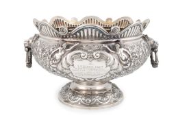 A late-Victorian Armada pattern punch bowl, by Sibray, Hall & Co Ltd, London 1896, circular form