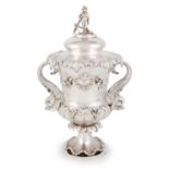 A William IV silver two-handled cup and cover, by Charles Fox, London 1833, baluster form with