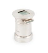 A novelty Edwardian silver stamp dispenser, by William Hornby, London 1905, in the form of a