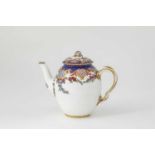 A SEVRES 'FRISES RICHES' TEAPOT AND COVER C.1765 the cover with a delicate floral finial, all
