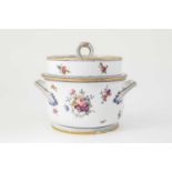 A SEVRES-STYLE ICE PAIL (SEAUX A GLACE) AND COVER 19TH CENTURY painted with flower sprays with