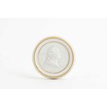 A SEVRES BISCUIT PORCELAIN PORTRAIT PLAQUE OF LOUIS XVI LATE 18TH CENTURY a profile bust portrait of