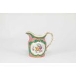 *AMENDED DESCRIPTION* A SEVRES STYLE CREAM JUG DATE CODE FOR 1762 painted with panels of fruit and