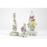 AN ENGLISH PORCELAIN FIGURE OF A VINTNER POSSIBLY CHELSEA-DERBY, LATE 18TH CENTURY modelled seated