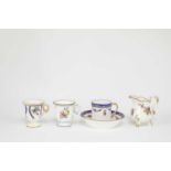 A VINCENNES ICE CUP (TASSE A GLACE) DATE CODE FOR 1754-5 painted with small sprays of roses and