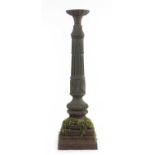 A VICTORIAN CAST IRON LAMP BASE