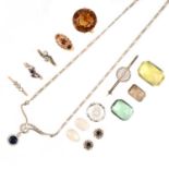A COLLECTION OF GEM-SET JEWELLERY AND LOOSE STONES