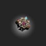 AN 18TH CENTURY GIARDINETTO RING, C1870