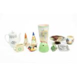 Clarice Cliff (1899-1972) A Rhodanthe pattern conical sugar sifter