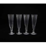 Cenedese; A set of four Murano champagne glasses
