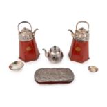 A collection of Japanese silver,