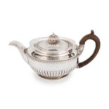 A George IV silver teapot,