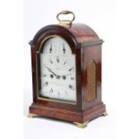 A REGENCY MAHOGANY BRACKET CLOCK