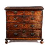 A QUEEN ANNE MULBERRY AND WALNUT CHEST