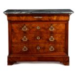 A FRENCH CHARLES X WALNUT COMMODE