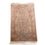 A KAYSERI SILK PRAYER RUG